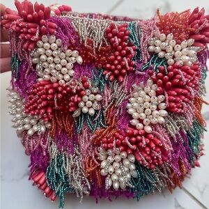 Viral TikTok Beaded Bag Multicolor Handbag NWT